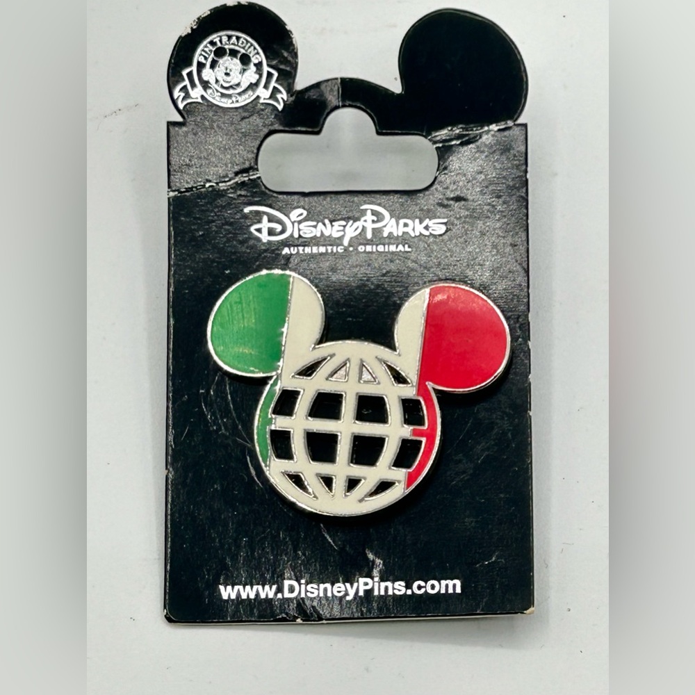 Disney Pin Italy Flag Epcot World Showcase Mickey Head Icon Ears Lattice New